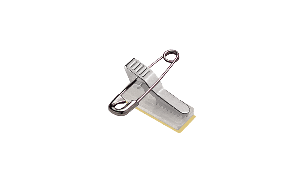 Combinato spilla/clip con nastro in schiuma