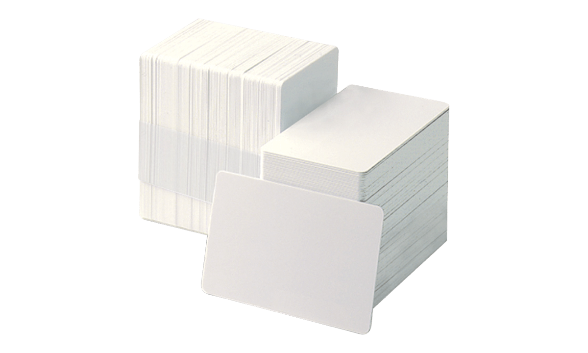 Tessera non personalizzata in PVC bianco - 250 mic