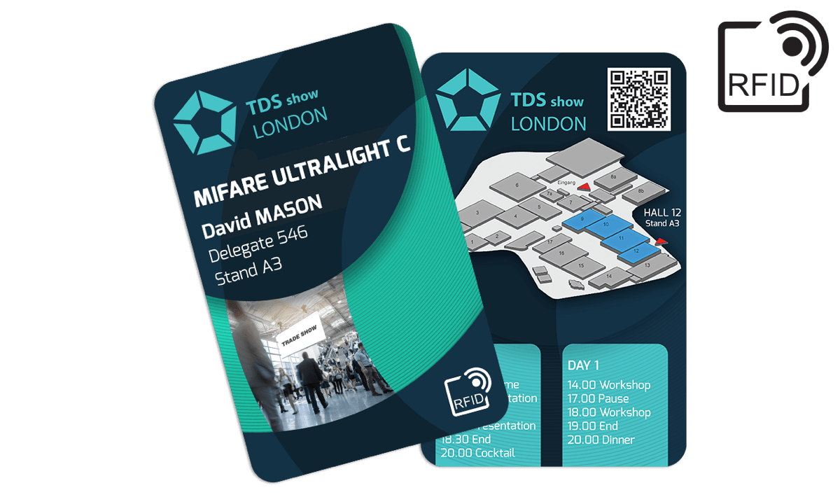 Carte RFID personalizzabili 133x85 mm - Mifare UltraLight C
