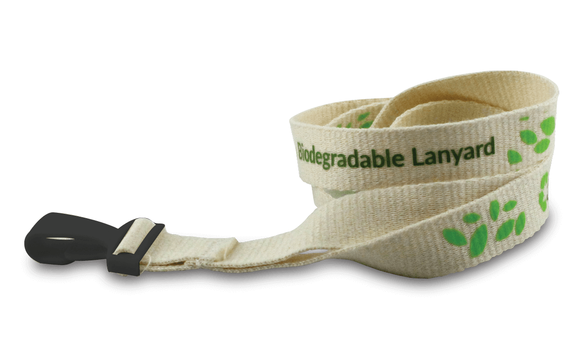 Laccetti Portabadge in Cotone Organico di 15mm - 1 Colore di Stampa