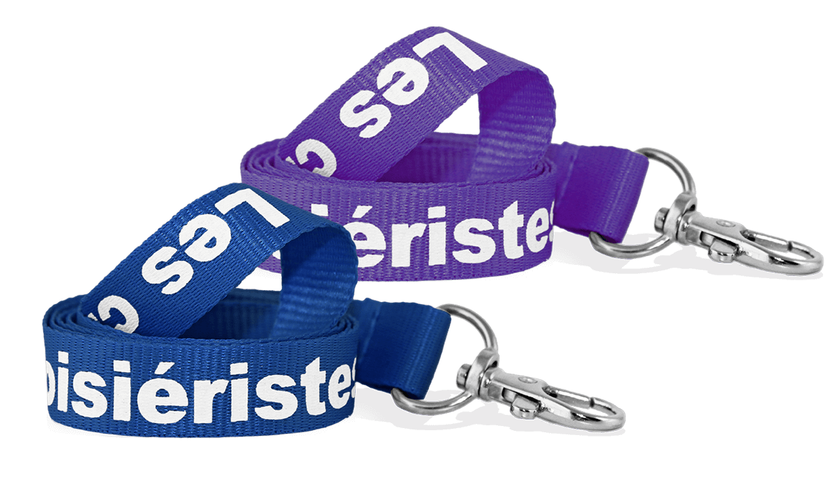 Laccetti portabadge personalizzati di 15 mm - 1 colore di stampa