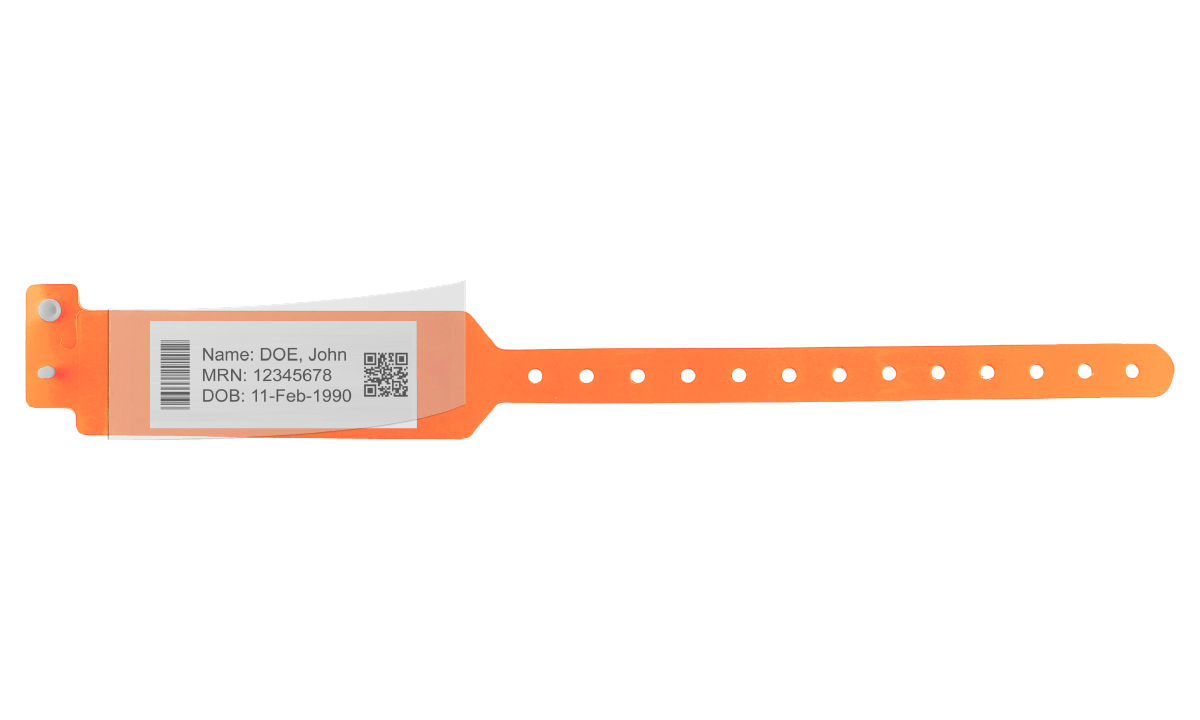Braccialetti Sentry LabelBand con pellicola di protezione adesiva - Modello Adulto