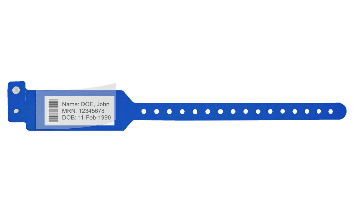 Braccialetti Sentry LabelBand con pellicola di protezione adesiva - Modello Adulto/Pediatrico