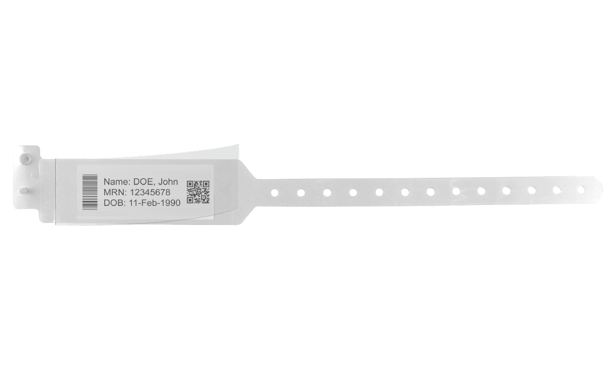 Braccialetti Sentry LabelBand con pellicola di protezione adesiva - Modello Adulto/Pediatrico XL