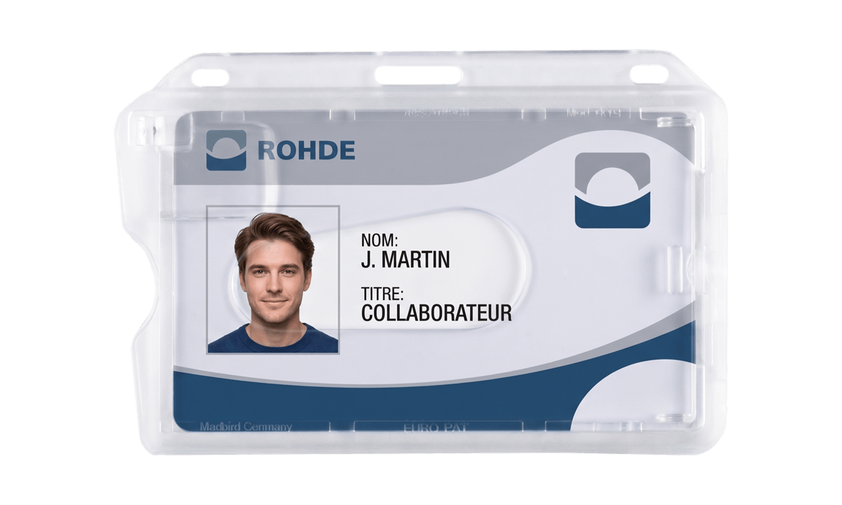 Premium Horizontal Rigid One-Card Holder with Thumb Notch