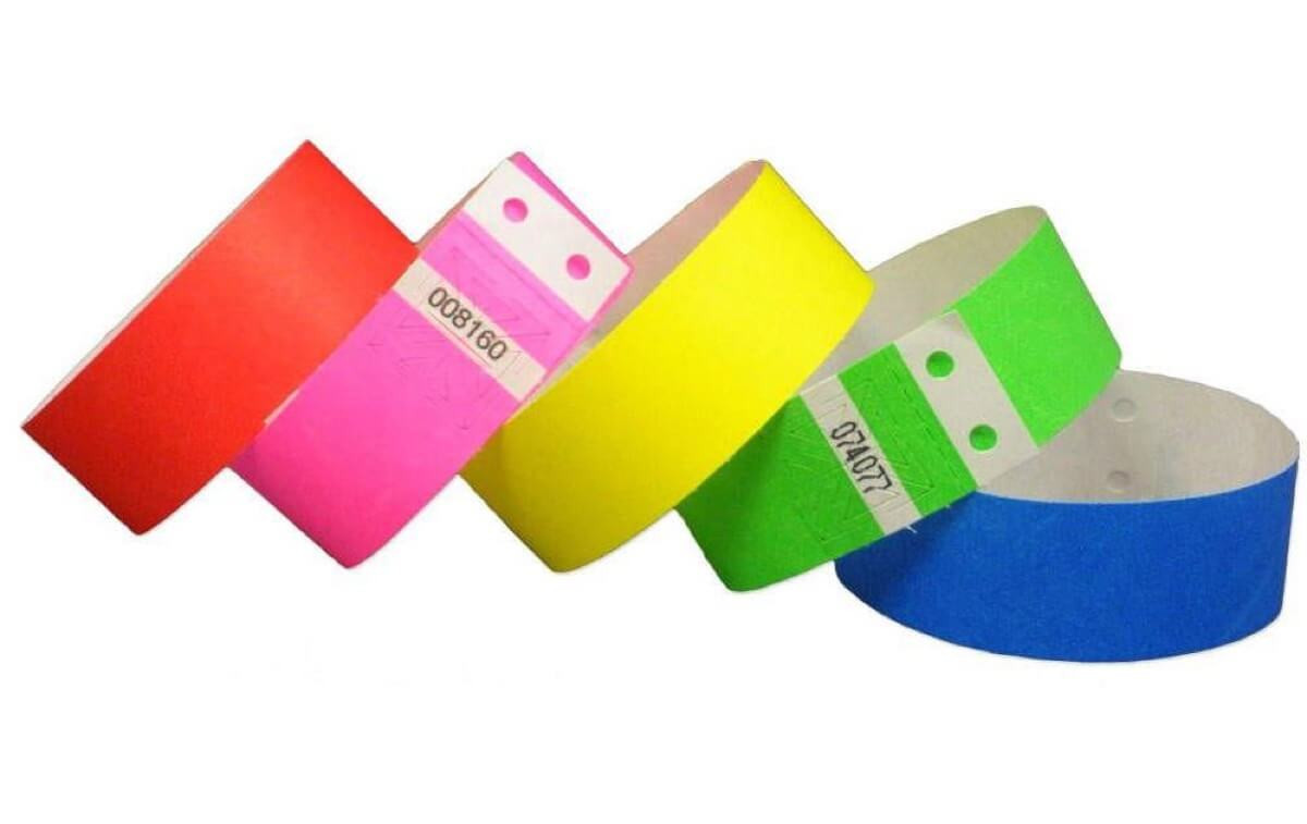 Braccialetti in Tyvek pre-numerati 25 mm - Confezione da 1000 pezzi