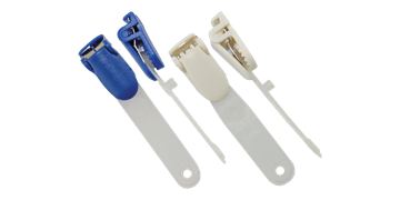 Clip a bretella colorata in nylon modellato