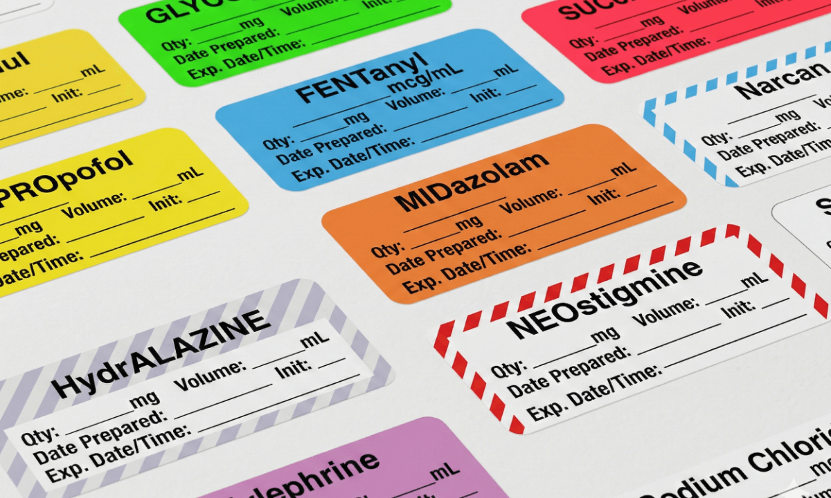 Étiquettes anesthésie